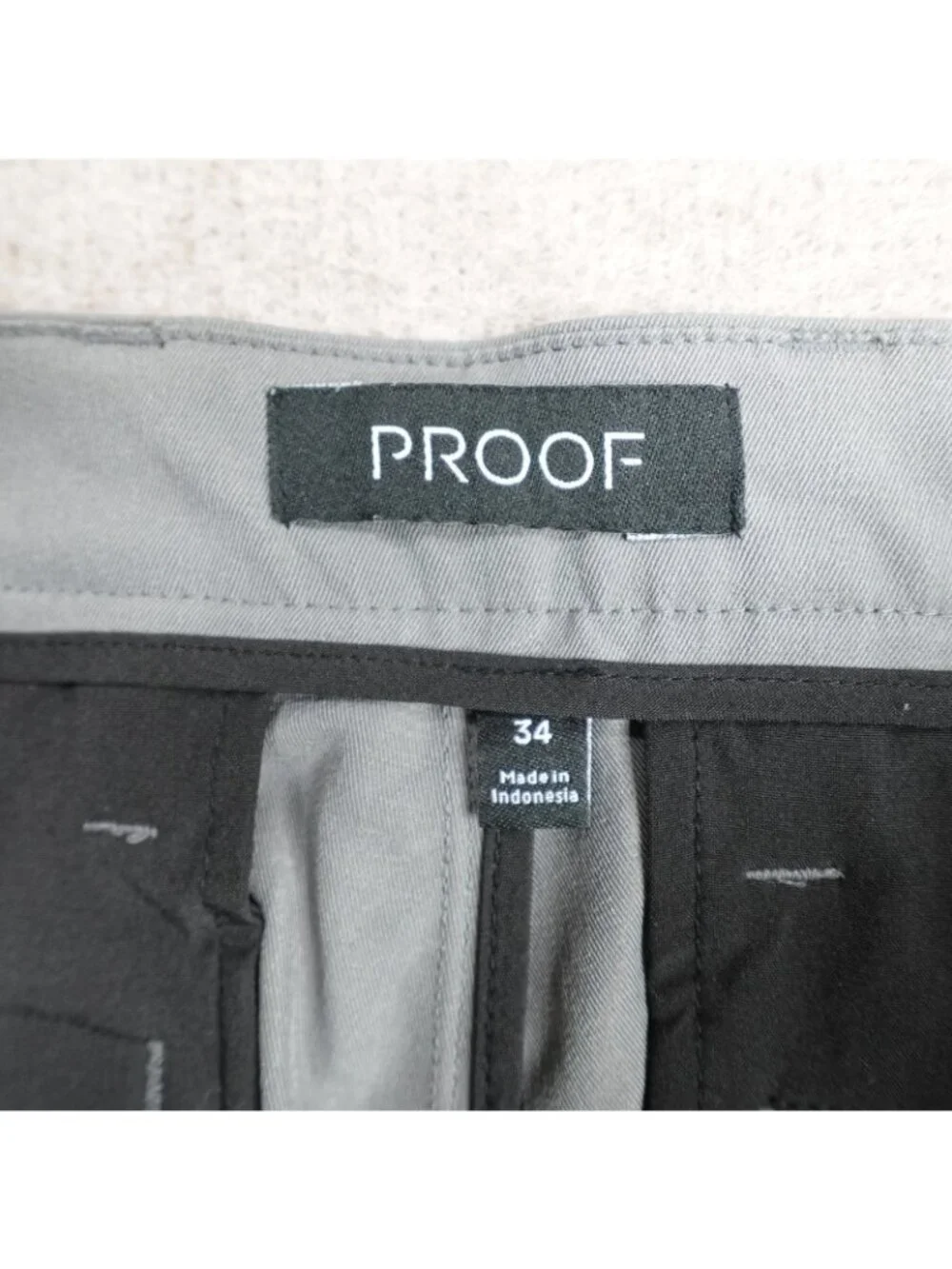 Proof Mens Shorts 34 Gray Solid 9